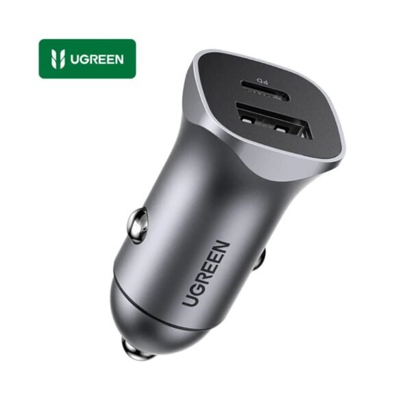 Cargador para autos doble entrada c y usb marca ungreen